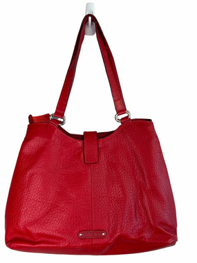 HIDESIGN Hand crafted in India Classic Red Leather Shoulder Bag Multi Pocket